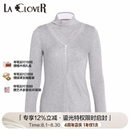 蘭卡文（LA CLOVER）19AW泡沫之戀系列小高領(lǐng)長(zhǎng)袖莫代爾打底保暖衣LC72JQ2 灰色 S /160