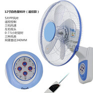 云澤電風(fēng)扇搖頭靜音壁扇店鋪家用壁掛式拉線遙控學(xué)校餐廳鋁葉大風(fēng)力 12寸白色塑料葉(遙控款)