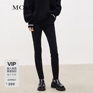 MO&Co.黑色小腳褲高腰修身彈力牛仔褲錐形牛仔褲摩安珂 牛仔黑色-第2批 M 27