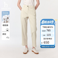 哈吉斯（HAZZYS）女裝 直筒通勤休閑褲ATDSP0CAX02 乳白色I(xiàn)V 40(160/72A40)