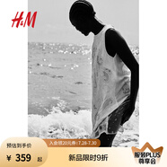 H&M女裝無領(lǐng)連衣裙2025夏季新款鏤空無袖刺繡直筒連身裙1288321 白色/奶油色 L 170/104