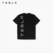 特斯拉（Tesla）官方 Tesla Logo 短袖T恤上衣 黑色 XL