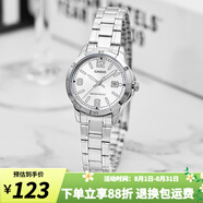 卡西歐手表女 三眼防水鋼帶 時(shí)尚簡(jiǎn)約通勤輕奢  石英女表學(xué)生表考試表 LTP-V004D-7B2