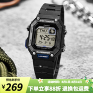 卡西歐手表 復(fù)古小方塊 運(yùn)動(dòng)學(xué)生表 多功能持久電力防水男表520禮物 WS-B1000-1A