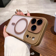 小莓介適用于iPhone17promax磨砂膚感磁吸手機殼蘋(píng)果16pro帶鏡頭膜15plus新款17Air全包14pm防摔13保護套 膚感磁吸-沙漠金-自帶鏡頭膜 華為榮耀6 plus