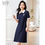 初申夏季短袖連衣裙女時(shí)尚撞色休閑運(yùn)動(dòng)學(xué)院風(fēng)POLO裙S13KQ1019