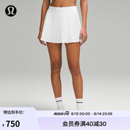 lululemon丨Varsity 女士風(fēng)琴褶高腰網(wǎng)球裙速干芯吸 LW8AKVS 白色 XS /4