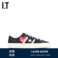 PLAY COMME DES GARCONS CDG IT 川久保玲情侶款系帶運(yùn)動(dòng)鞋板鞋 BKX/黑色 38.5 （5.5以此尺碼為準(zhǔn)）