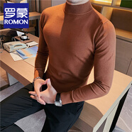 羅蒙（ROMON）針織毛衣短袖男半高領(lǐng)新款體恤內搭春秋季厚款簡(jiǎn)約爸爸男士打底衫 031黃咖色【長(cháng)袖款】 XL 【135斤以?xún)取?
                                         title=
