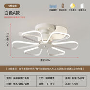 吸頂風(fēng)扇燈2024年新款吊扇燈餐廳飯廳臥室電扇燈中山燈具廠家直銷(xiāo) 吸頂白色A款55cm語(yǔ)音聲控遙