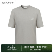 GANT/甘特秋季新款男士簡約純色印花圓領(lǐng)短袖T恤G1243M50002 270-卡其色 M