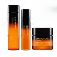 植村秀琥珀臻萃養(yǎng)膚精華面霜乳液爽膚水套裝 輕盈保濕滋潤(rùn) 琥珀三件套