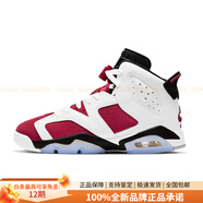 JordanAirJordan6胭脂耐磨高幫兒童籃球鞋白紅 35.5