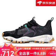 悍途（Humtto）休閑跑鞋男春季輕便透氣黑色運(yùn)動(dòng)鞋男鞋戶外復(fù)古低幫跑步鞋女 黑色/綠色 男 310 43