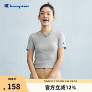 Champion休閑生活系列短袖T恤 淺灰色 S