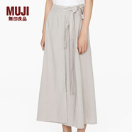 無(wú)印良品 MUJI IDEE 女式 裹裙 半身裙 淺銀灰色 均碼