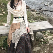 心楠波西米亞風(fēng)云南大理麗江旅游川西民族風(fēng)春秋連衣裙西雙版納半身裙 波西米亞連衣裙M+白色長(cháng)袖吊帶M上衣 常規