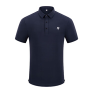 GOLFZON夏季高爾夫短袖男高彈透氣速干Polo衫T恤golf男裝服裝男上衣 SY0015短袖 藏青色 S
