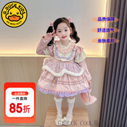 G.DUCKKIDS童裝洛麗塔公主裙女童連衣裙秋冬季加絨加厚玲娜貝兒生日禮服兒童 單件粉色洛麗塔【不加絨】 90 尺碼1~2歲【 80-90cm】