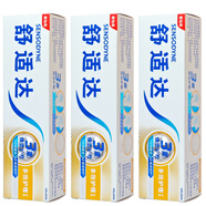 舒適達勁速護理牙膏 緩解牙酸敏感冷熱酸痛抗敏防蛀去除牙菌斑護齦健齒 多效護理120gx3支 1ml