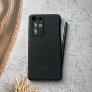 三星（SAMSUNG）適用于三星S21Ultra帶手寫(xiě)筆槽手機(jī)殼原廠液態(tài)硅膠保護(hù)套全包原裝 殼+筆+筆芯整套3件 三星GalaxyS21Ultra