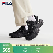 斐樂（FILA）休閑鞋貓爪鞋5代運(yùn)動(dòng)鞋春季新款男鞋老爹鞋 黑-BK 43
