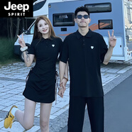 JEEP SPIRIT今年流行情侶裝短袖t恤polo.衫男一裙一衣感小眾夏季2025百搭 男POLO衫愛(ài)心 L