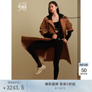 鄂爾多斯1980秋冬女復古風衣寬松保暖舒適女棉服 深駝色 M 160/84A