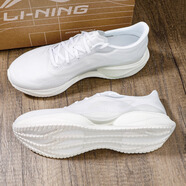 李寧（LI-NING）跑步鞋男士2025秋季新款超輕22代防滑輕便?回彈運(yùn)動(dòng)鞋中考跑鞋 超輕22代 ARBV001-38 純白色 41.5