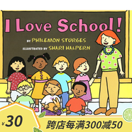 英文原版繪本童書 I Love School! 入選美國幼兒園教輔 圖畫書 . 夢想童趣城