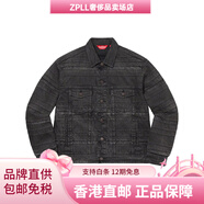 SupremeFW22Week14系列分層條紋單排扣牛仔外套男女同款情侶款 黑色 2XL