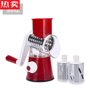 特拉法德國進(jìn)口品質(zhì)手動榨汁器家用手搖石榴榨汁機(jī)小型便攜式水果橙子渣 【一代手搖滾筒切菜器】酒紅色