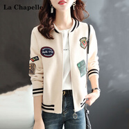 拉夏貝爾（La Chapelle）短外套女裝2025春秋新款韓版時尚上衣小個子小香風(fēng)西裝外套衣服潮 白色 M