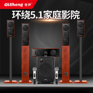 奇聲（QISHENG）D-8電視K歌音響套裝藍(lán)牙音箱帶雙無(wú)線話筒客廳家 D-8_5.1聲道家庭影院K歌套裝(含