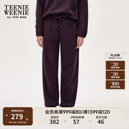 Teenie Weenie小熊女冬裝簡(jiǎn)約復(fù)古運(yùn)動(dòng)仿羊羔絨束腳衛(wèi)褲休閑褲長(zhǎng)褲 紫色 L (170)