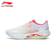 李寧（LI-NING）跑步鞋女款超輕系列新款減震回彈透氣輕質(zhì)防滑耐磨專業(yè)跑鞋運(yùn)動(dòng)鞋 標(biāo)準(zhǔn)白/熒光海棠紅【超輕20】 36