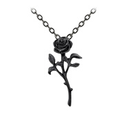 Alchemy Gothic A牌朋克潮百搭個性簡約韓版黑玫瑰項鏈吊墜 P695 鏈長：53cm 尺寸: 4.5x2.2x1.2cm