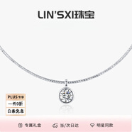 戀上心法國設計師S925銀休閑風(fēng)優(yōu)雅商務(wù)泡泡單鉆項鏈百搭Choker短項鏈女 S925純銀 925銀