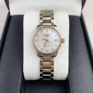 【二手99新】浪琴名匠系列25.5mm表徑三針白盤自動(dòng)機(jī)械機(jī)芯女士休閑腕表L2.128.5.89.7