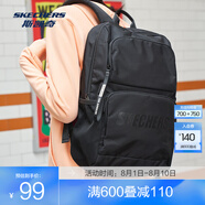 斯凱奇（Skechers）男女同款196家族雙肩包電腦包學(xué)生經(jīng)典百搭簡(jiǎn)約高中書(shū)包旅行背包 碳黑/0018 20-30升