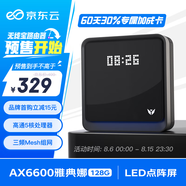 京東云無(wú)線寶AX6600雅典娜128G 邊緣計(jì)算家用路由器 WIFI6 高通5核 1G內(nèi)存 LED點(diǎn)陣屏 三頻Mesh