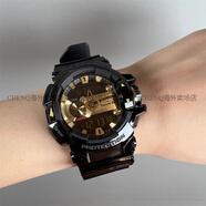 卡西歐（CASIO）G-SHOCK雙顯防水運動男手表GA-110GA-110GB-1A黑金 GBA-400-1A9 黑金 藍(lán)牙款