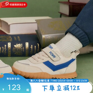 PONY波尼運(yùn)動(dòng)鞋童鞋經(jīng)典高彈防滑軟底舒適透氣魔術(shù)貼易穿脫休閑鞋 234K1SO58NB 白/藍(lán) 26 適合腳長(zhǎng)約158~160mm