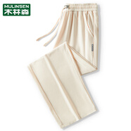 木林森冰絲褲女夏季薄款速干運(yùn)動(dòng)褲寬松顯瘦直筒跑步百搭休閑衛(wèi)褲 [女]冰卡粉 M