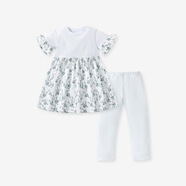 女童短袖裙褲套裝 歐美潮流童裝 夏季兒童印花褲套裝 HS1846 170 4Y(110cm)