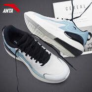 安踏（ANTA）跑步鞋男云彈C37軟底保暖羽毛球秋冬季新款輕便百搭運動(dòng)鞋 -10象牙白/薄藍色 41