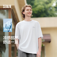森馬（Semir）[涼感抗菌吸濕速干]遮熱短袖T恤男t25春夏新款印花109925100102