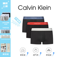 Calvin KleinCK 男士棉質(zhì)平角內(nèi)褲 3條套裝 LV00NB4389 VQO黑/黑/黑  M
