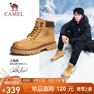 駱駝（CAMEL）王俊凱同款馬丁靴戶外工裝大黃靴男 G15W136025 沙漠黃 42