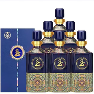 五糧液（WULIANGYE）【喜酒】五糧液股份公司 玉酒佳釀系列 52度濃香型白酒 收藏宴請 52度500mL 6瓶 玉酒中國藍(lán)